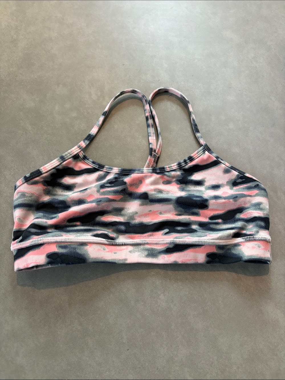Lululemon Gray & Pink Low Impact Sports Bra